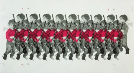 Boy Soldiers, 1996 (serigrafia sobre algodão)